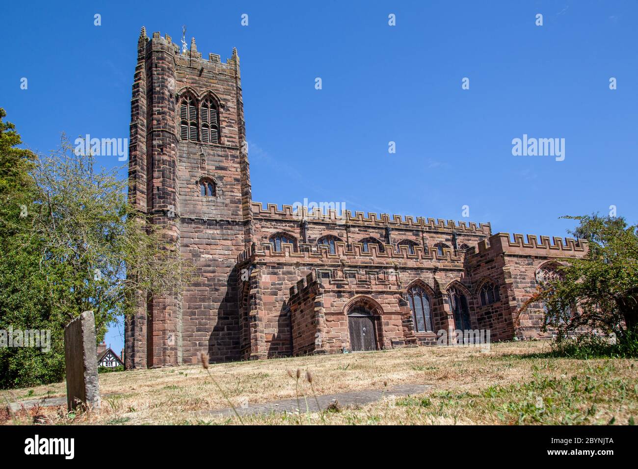 View of the country village church of St Mary and All Saints' Church, great Budworth Cheshire England UK Stock Photo