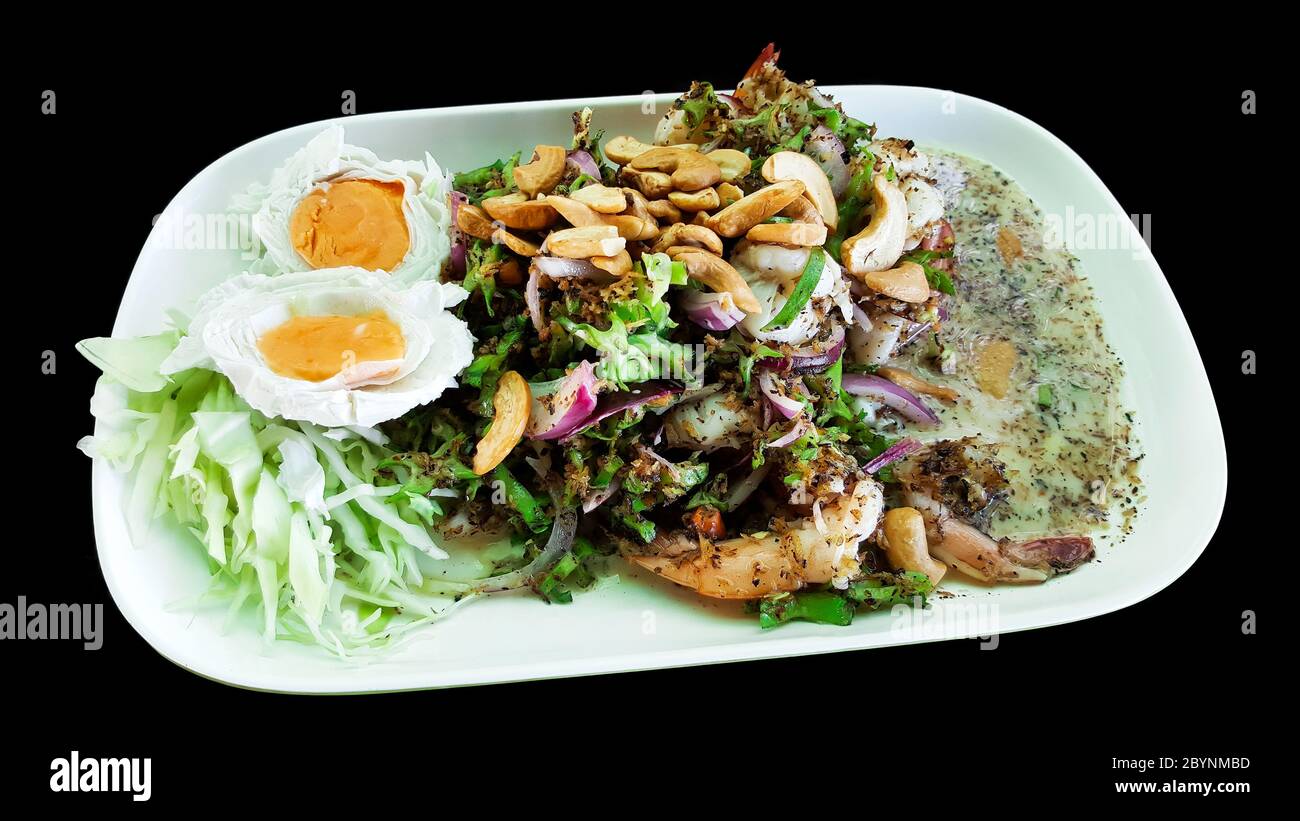 yum tua poo, wing bean shrimp salad seafood, thailand food Stock Photo