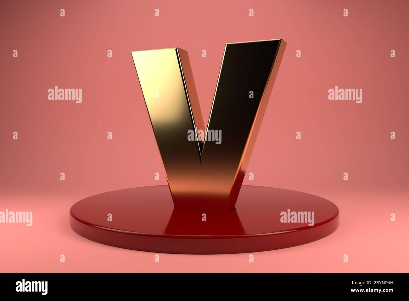 Golden Letter V Uppercase Wallpaper 3d Rendering 3d Illustrator Stock Photo Alamy