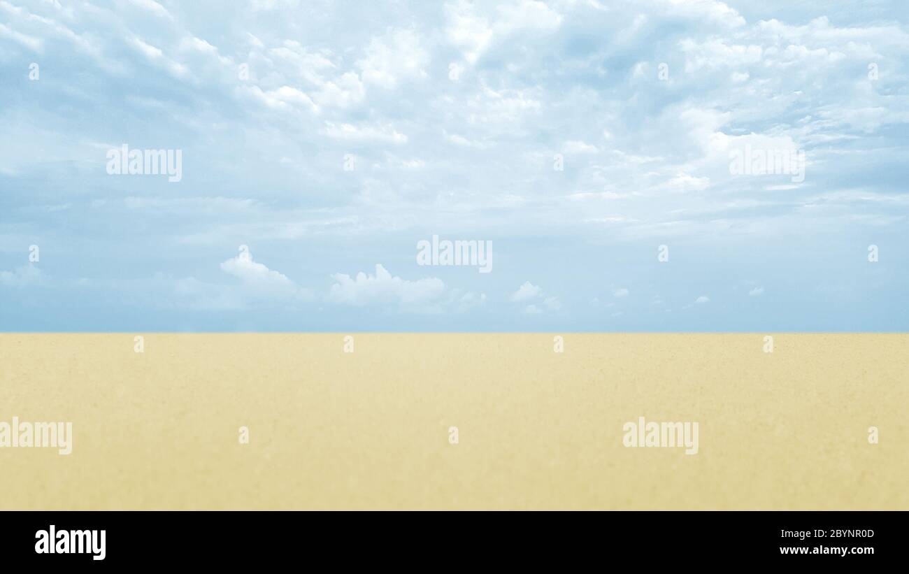 sea sand beach and blue sky with clouds nature background Stock Photo ...