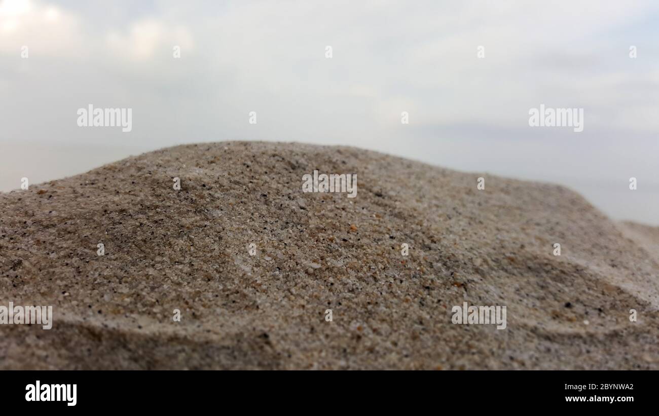 sand dune on sea beach Stock Photo