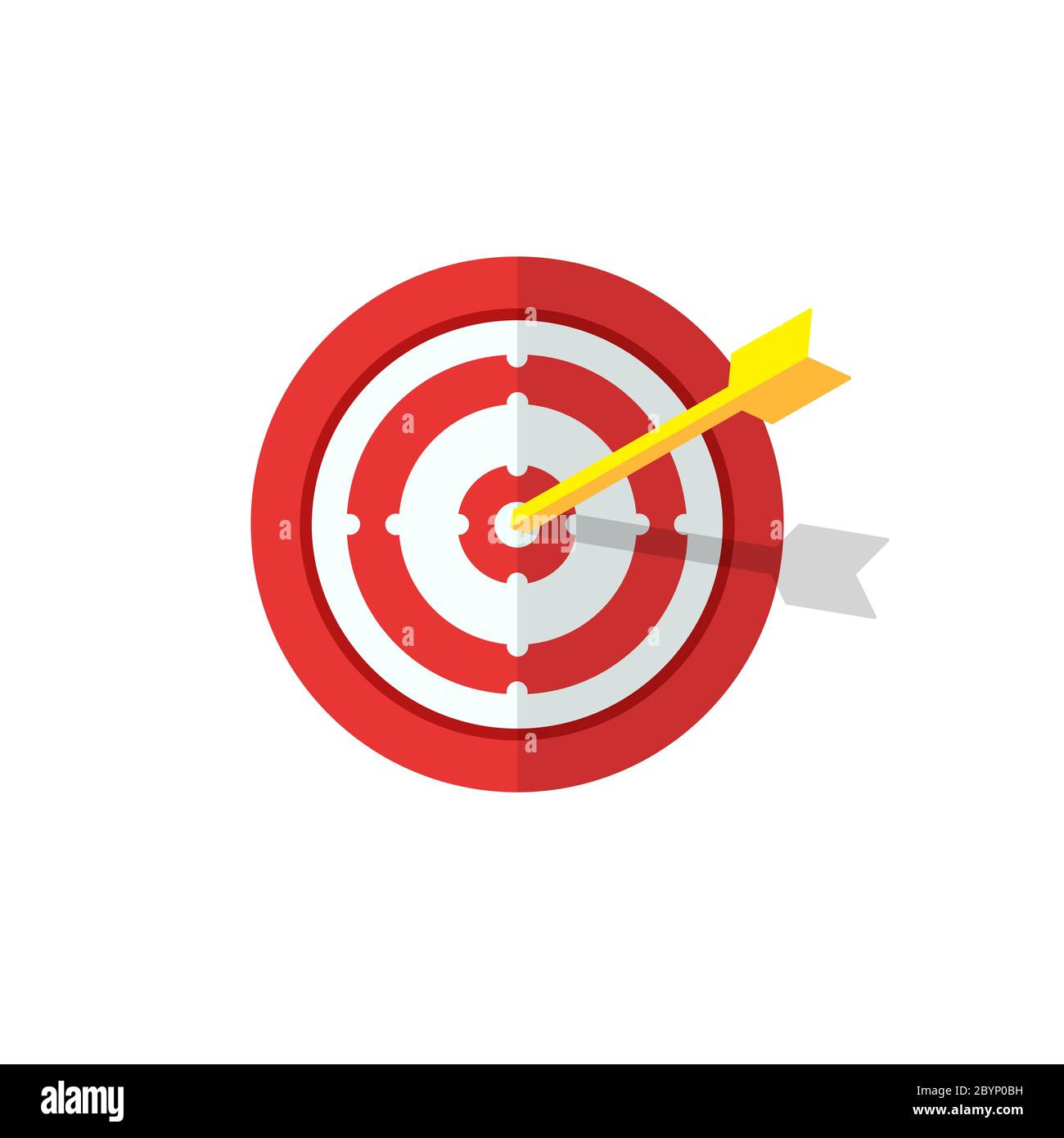 Mission, target icon or business goal logo on isolated white background
