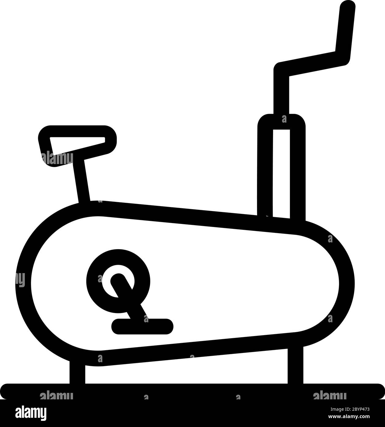 exercise bike fitness device icon vector outline illustration Stock ...