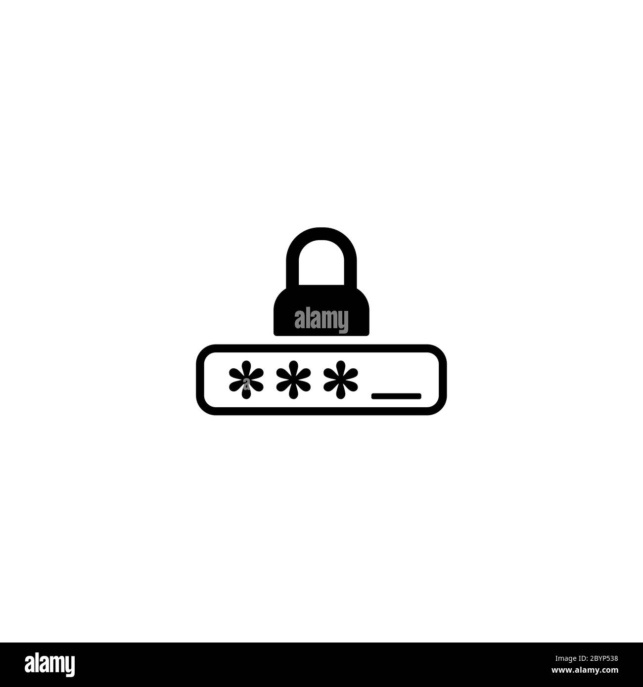 Security Password Login Symbol Icon On Isolated White Background Eps