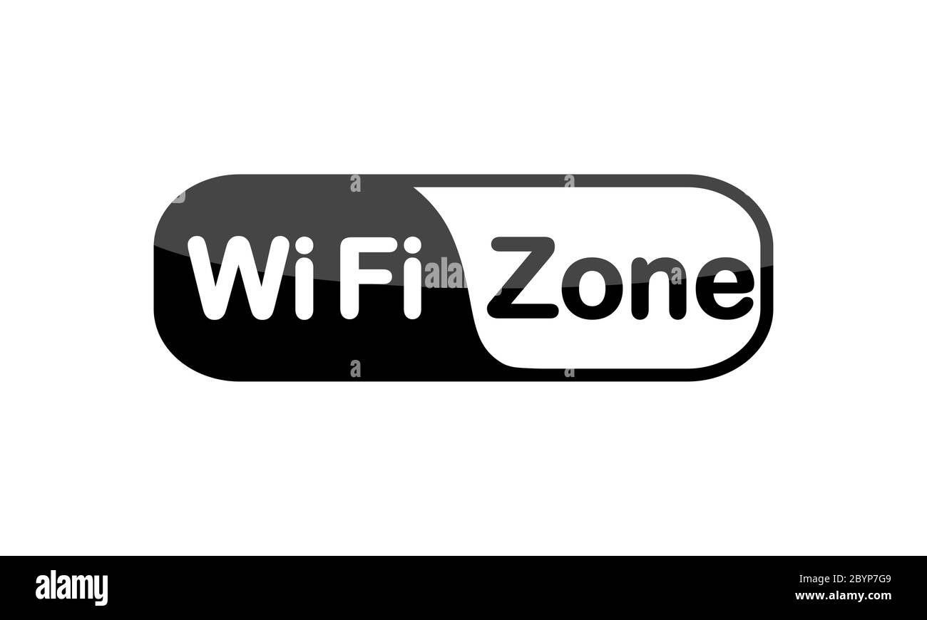 Wi fi zone icon on isolated background. EPS 10 vector Stock Vector