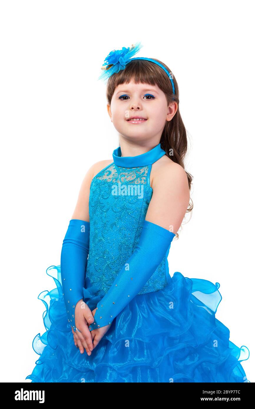Portrait of cute smiling little girl in princess dress Stock Photo - Alamy