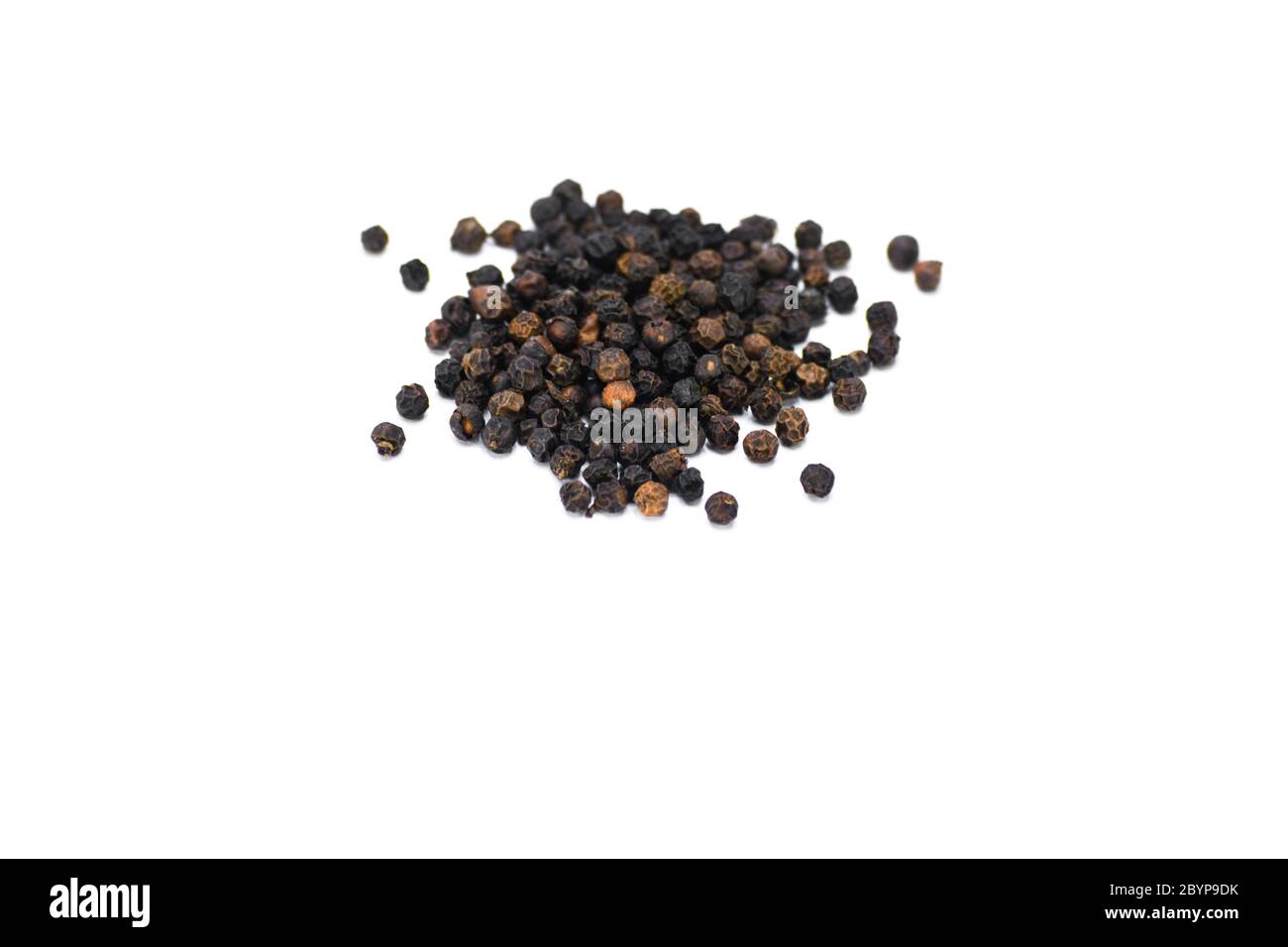 Black peppercorns isolated on white background Stock Photo Alamy