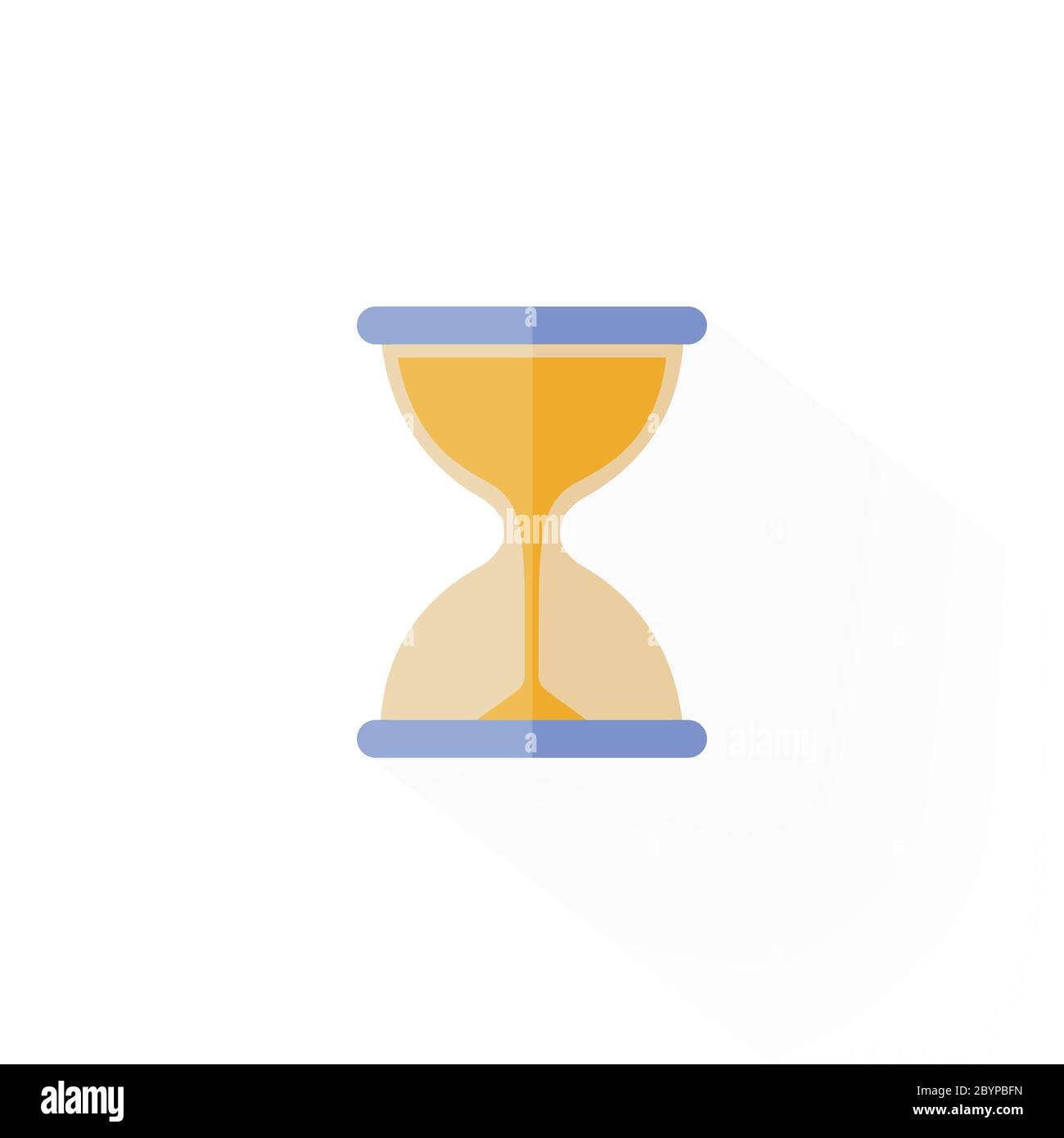 Hourglass icon flat on isolated white background. Eps 10 vector Stock Vector