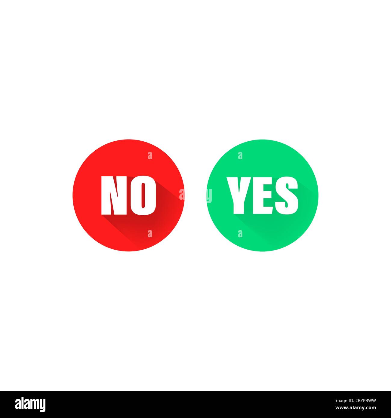 Yes and no button icon simple style Royalty Free Vector