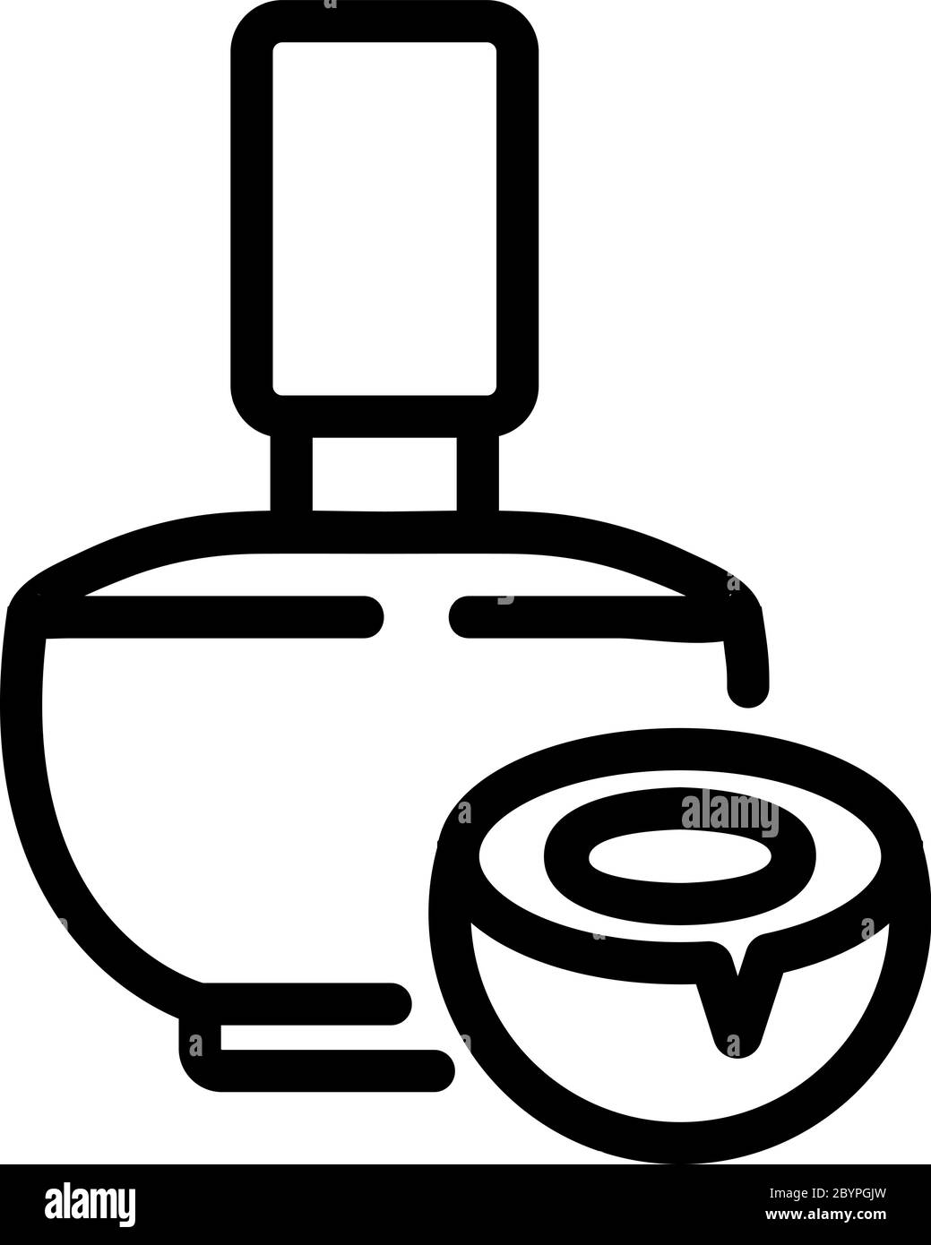 coconut aromatic liquid bottle icon vector outline illustration Stock ...