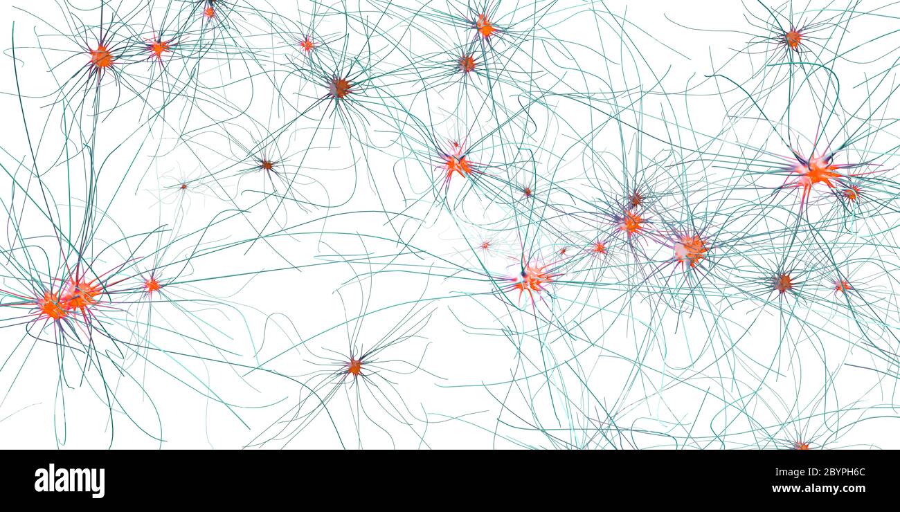 3d illustration of transmitting synapse,neuron or nerve cell Stock ...