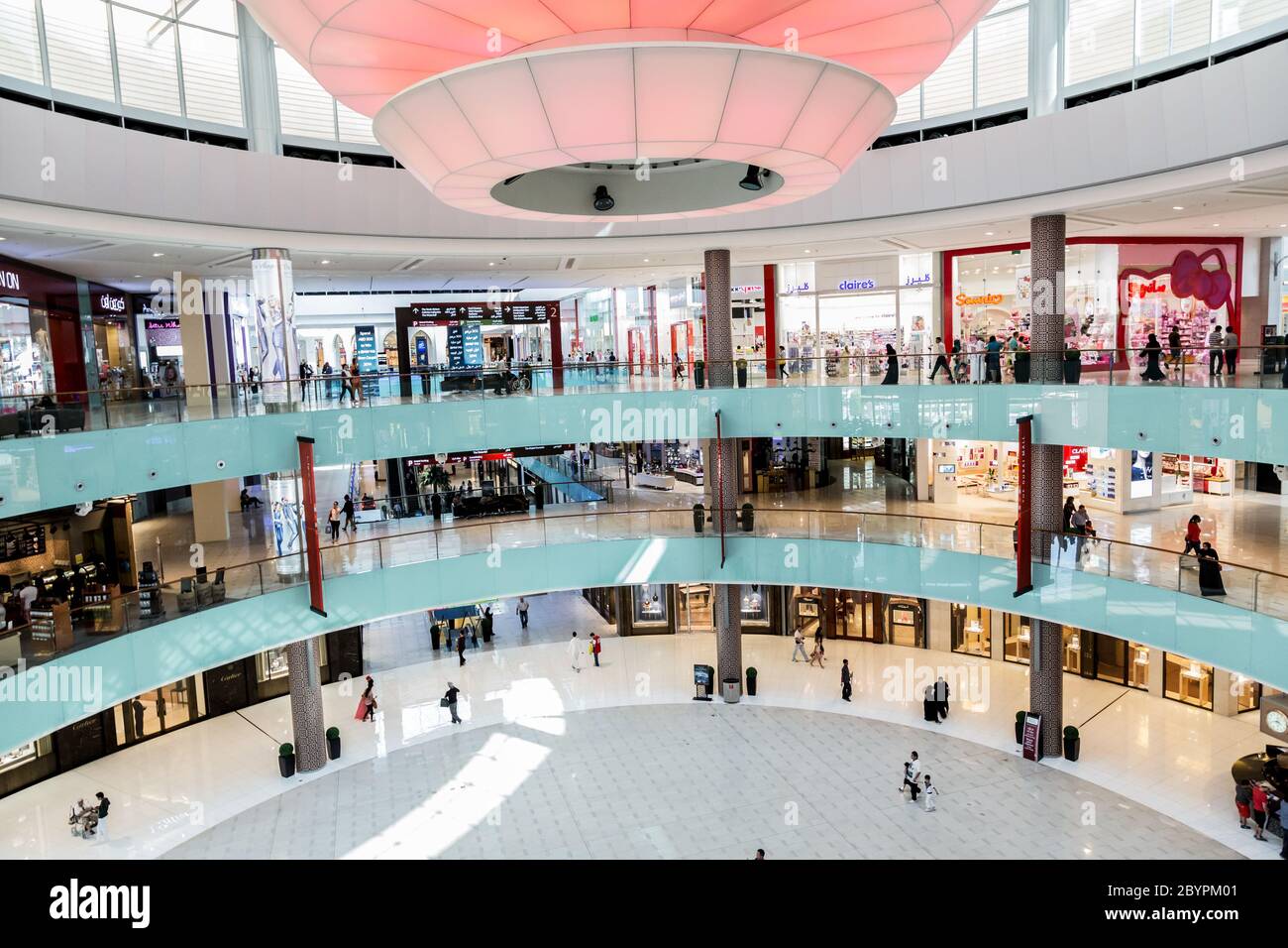 Interior View of Dubai Mall - world's largest shopping mall Stock Photo ...