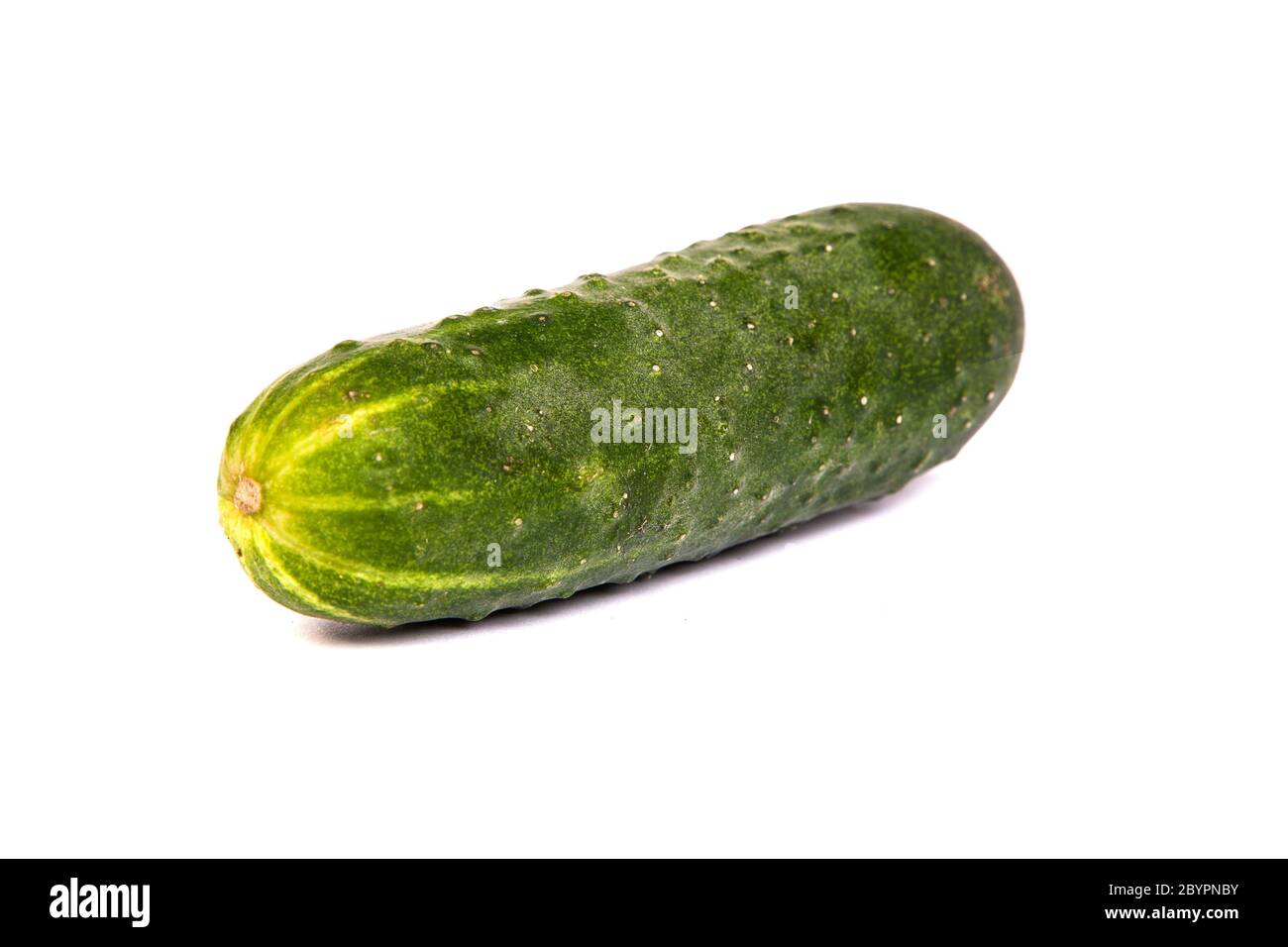 Fresh Cucumbers on white Stock Photo