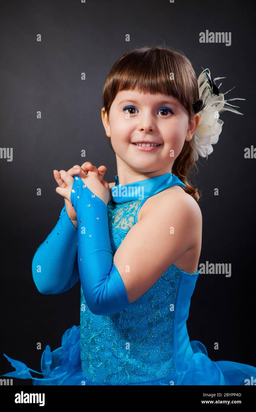 Portrait of cute smiling little girl in princess dress Stock Photo - Alamy