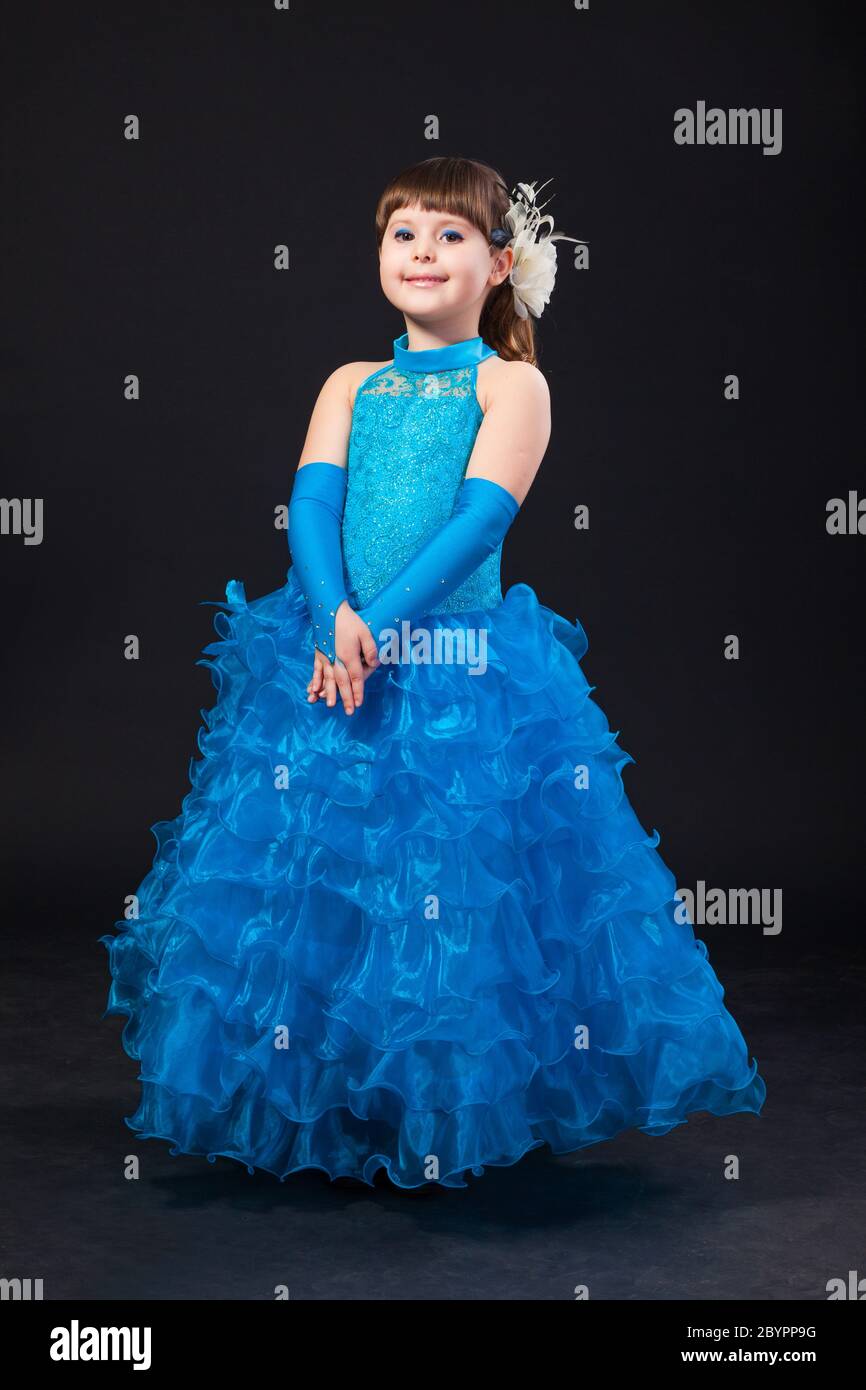 Portrait of cute smiling little girl in princess dress Stock Photo - Alamy