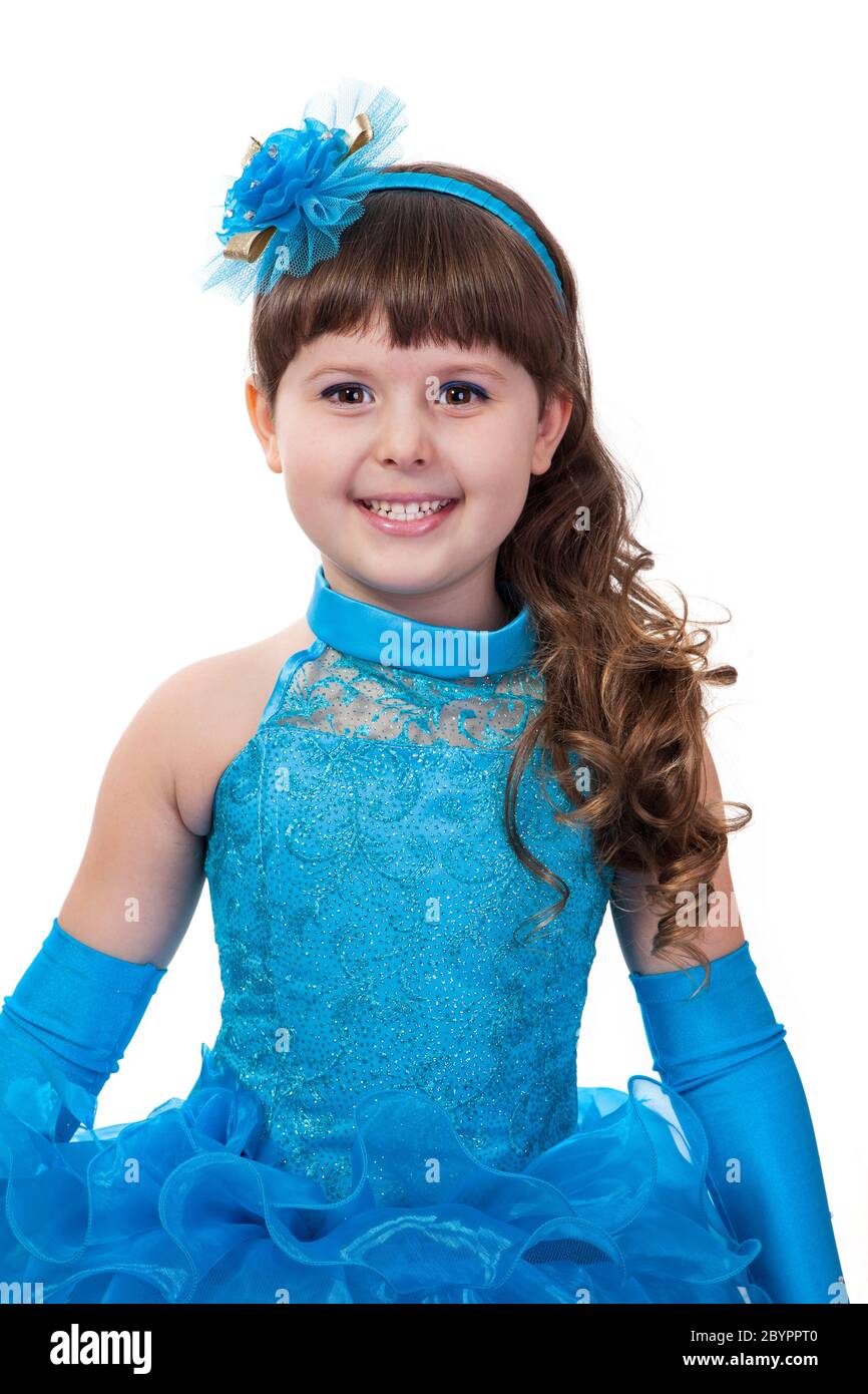 Portrait of cute smiling little girl in princess dress Stock Photo - Alamy