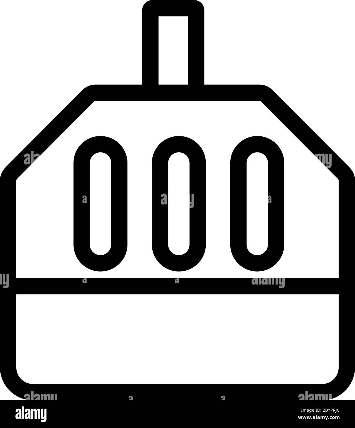 transportation animal cage icon vector outline illustration Stock