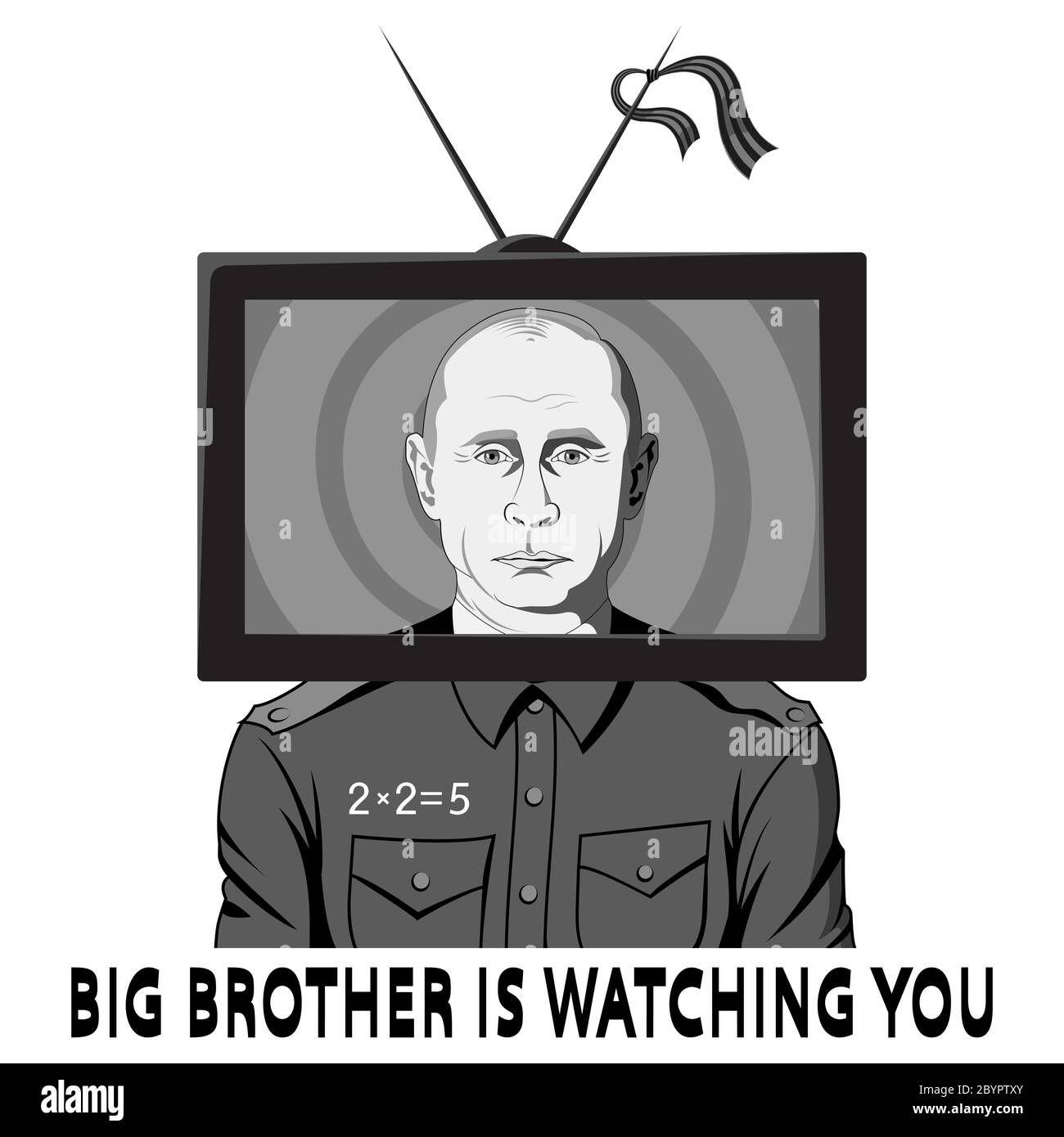 Vladimir putin television Stock Vector Images Alamy