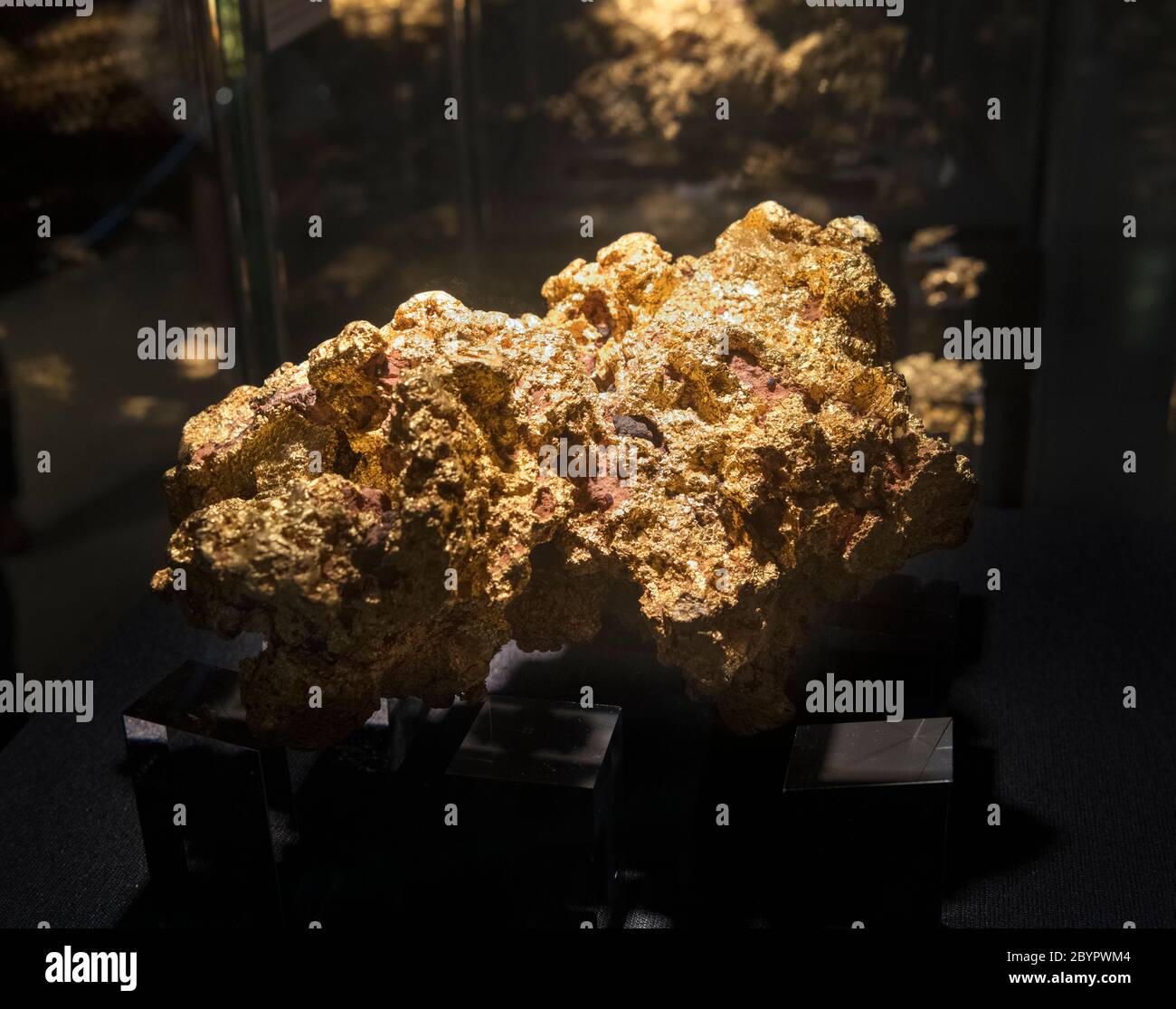 The Newmont Normandy Gold Nugget, the second largest gold nugget still in existence at 25.5kg (819oz), Perth Mint, Perth, Western Australia, Australia Stock Photo