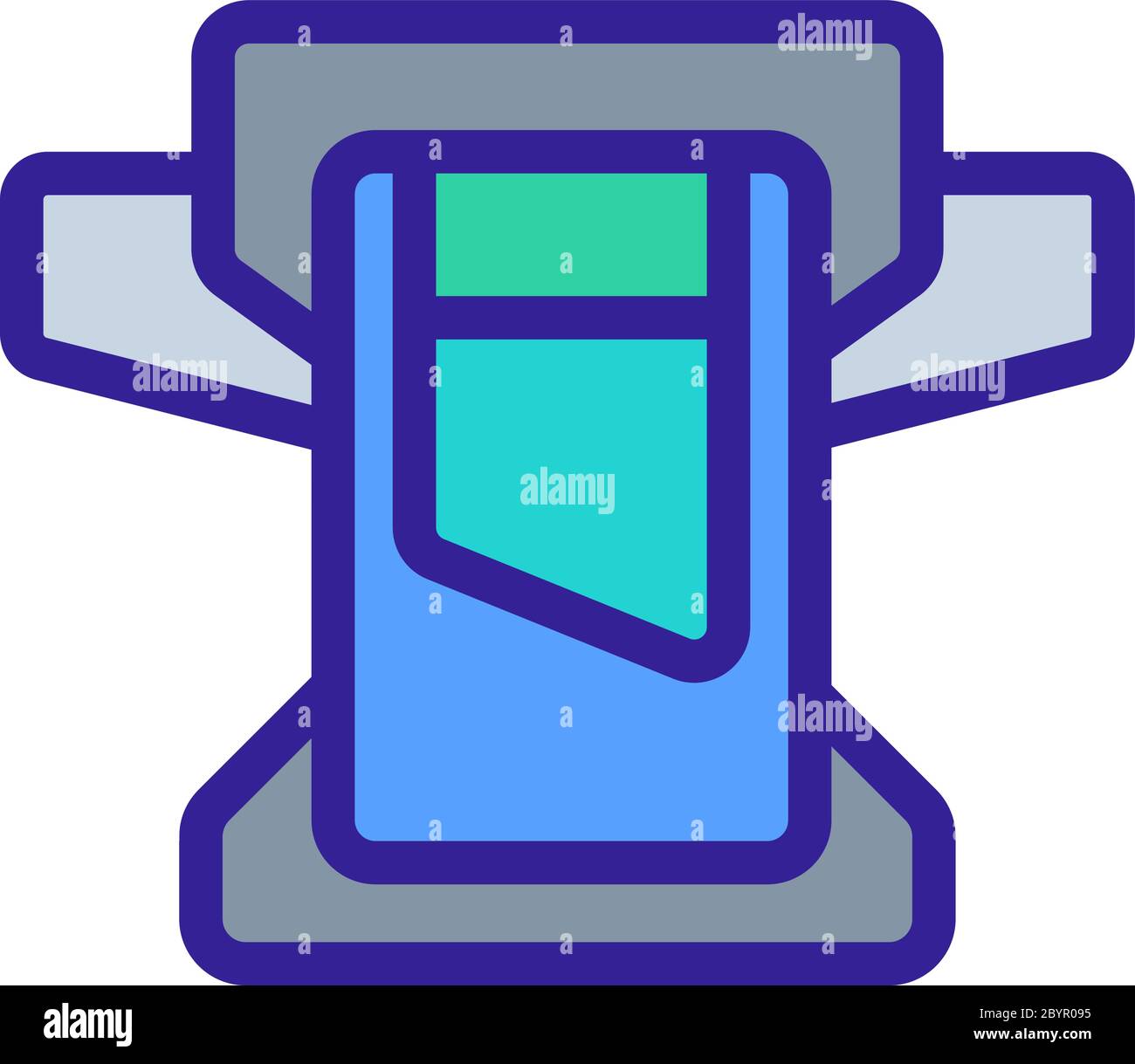 belt wallet icon vector outline illustration Stock Vector Image & Art