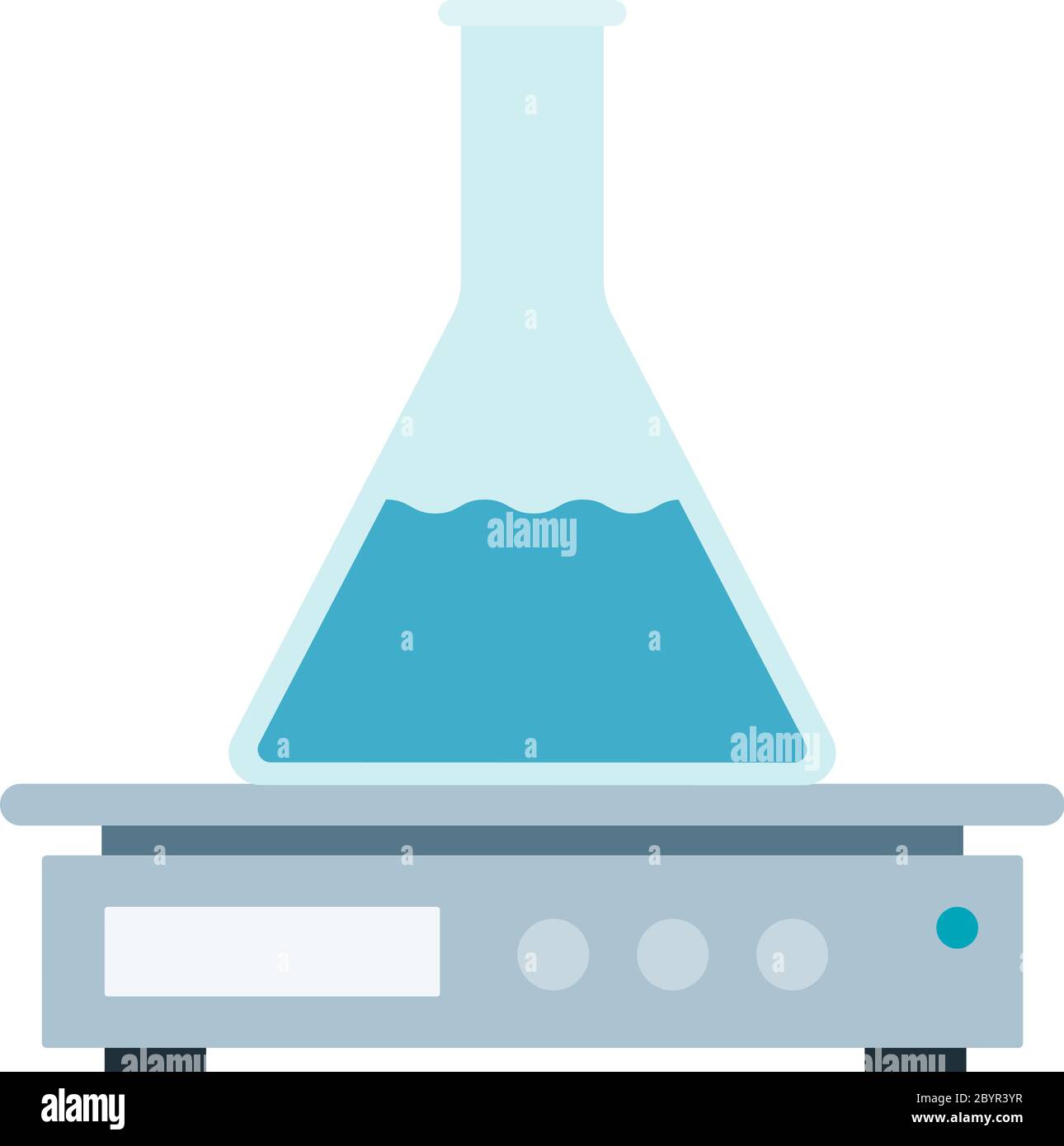 Magnetic stirrer with conical flask vector icon flat isolated Stock Vector  Image & Art - Alamy