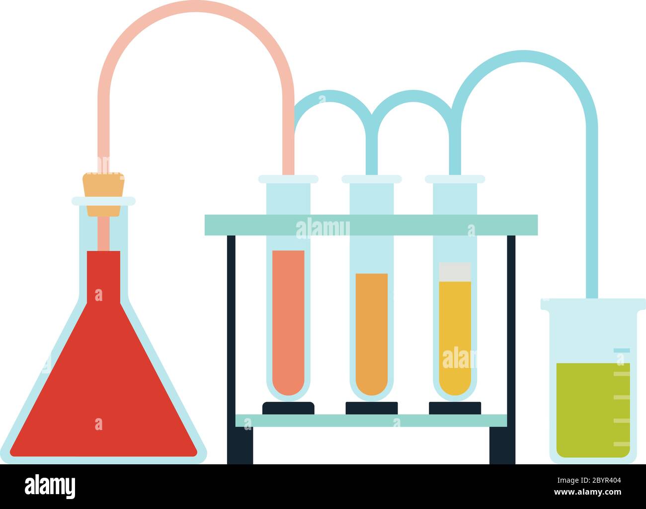 Laboratory transfusion apparatus vector icon flat isolated Stock Vector