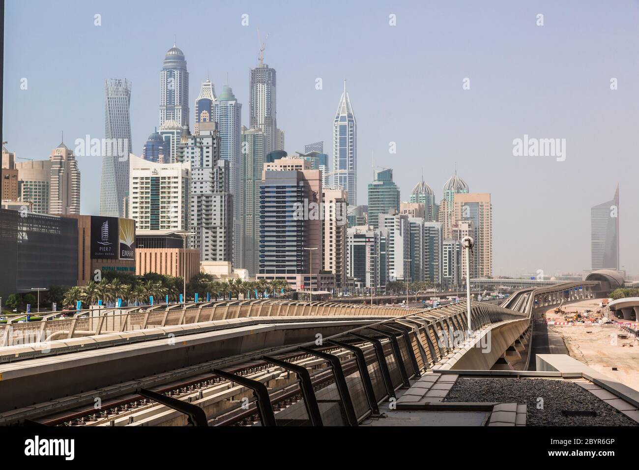 Dubai Marina Metro Station, United Arab Emirates Stock Photo