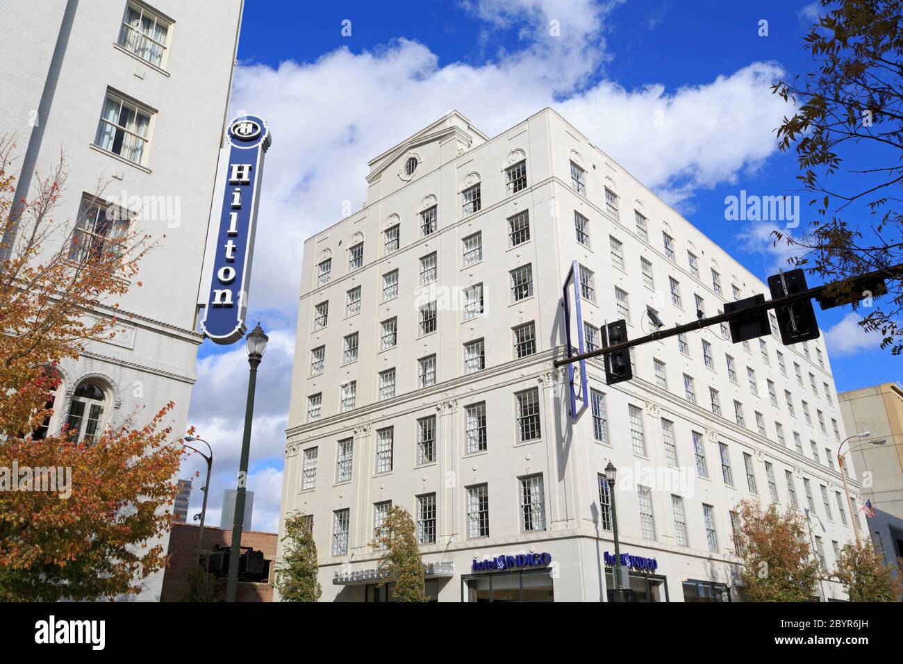 Hotels on LaFayette Street, Baton Rouge, Louisiana, USA Stock Photo