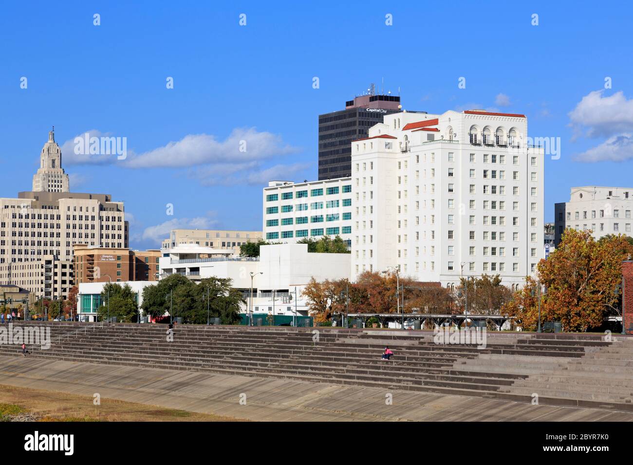 Mississippi River Levee, Baton Rouge, Louisiana, USA Stock Photo - Alamy
