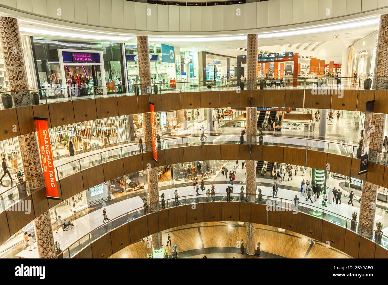 Interior View Of Dubai Mall World S Largest Shopping Mall Stock Photo Alamy