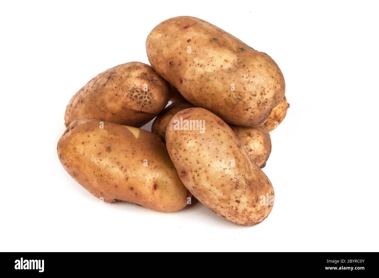 Group of potatoes isolated on white Stock Photo Alamy