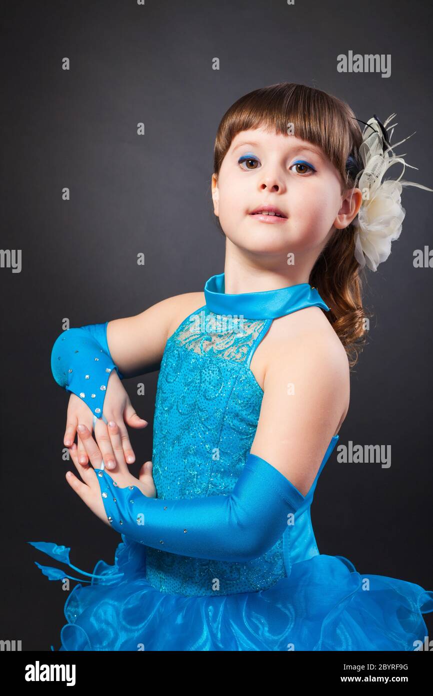 Portrait of cute smiling little girl in princess dress Stock Photo - Alamy