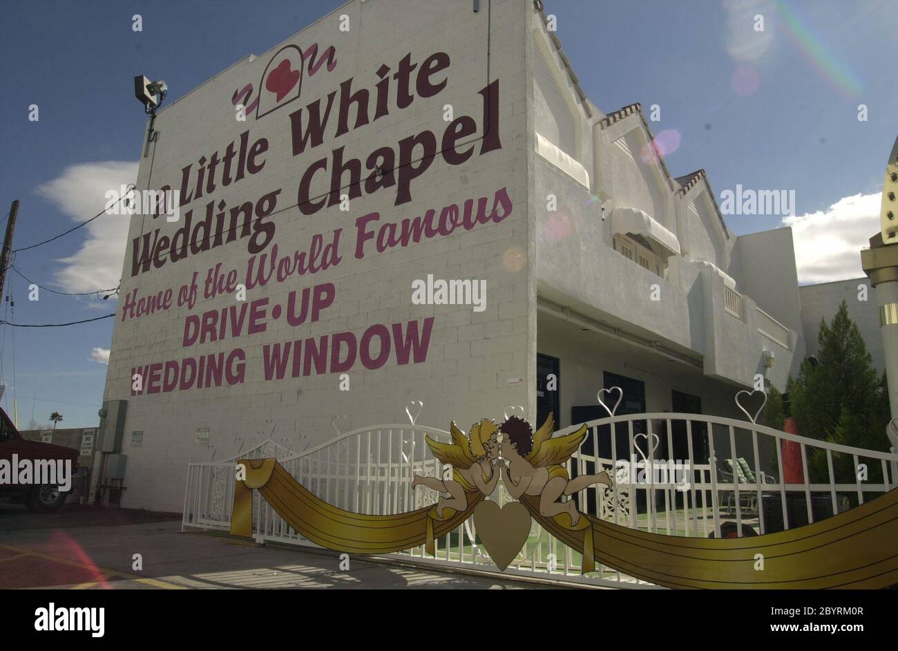 Wedding Chapel Las Vegsa 651 Hotel and most important places in Las Vegas The most beautiful place in Las Vegas Stock Photo