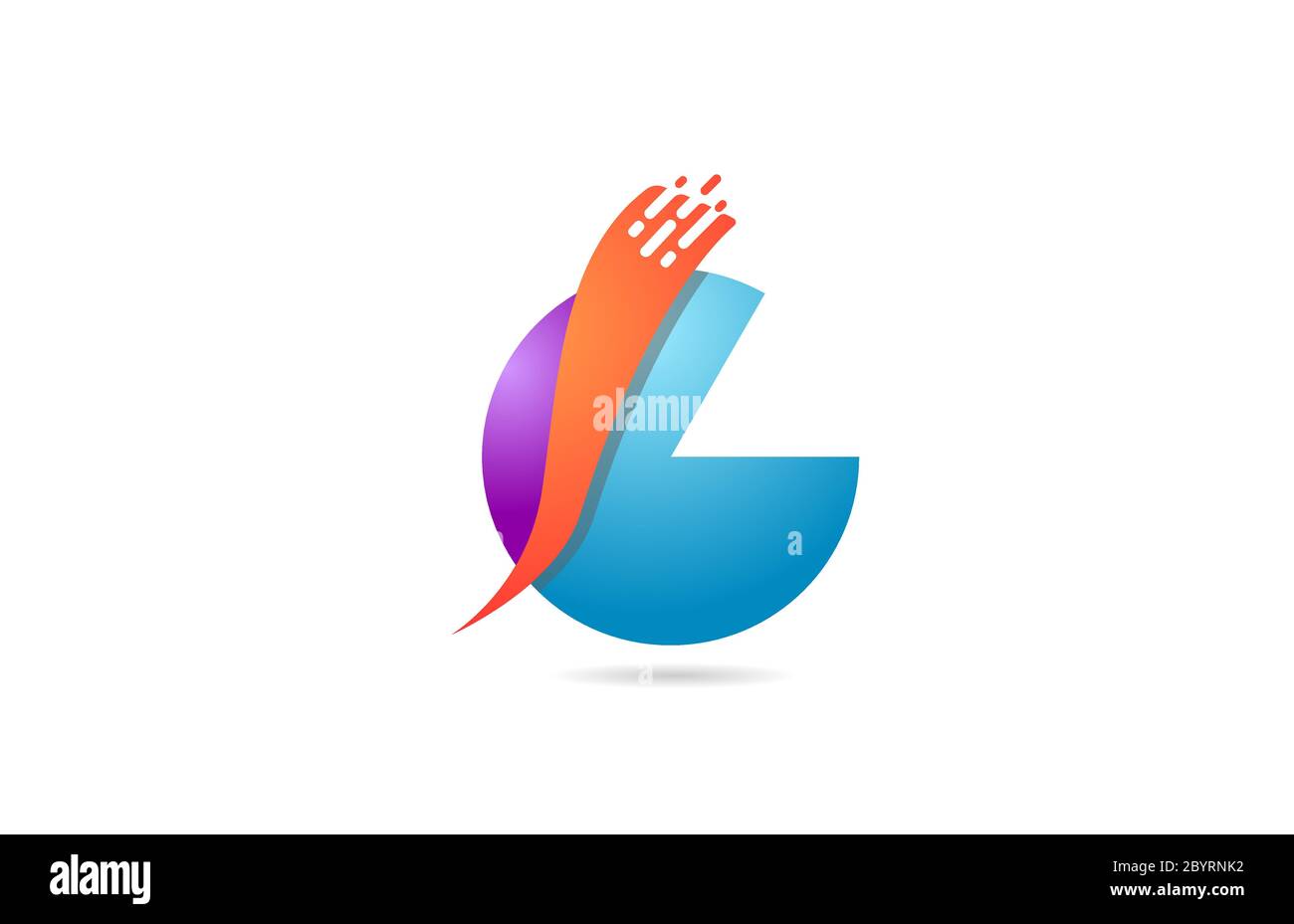 pink and blue G alphabet letter logo icon for company and business with ...