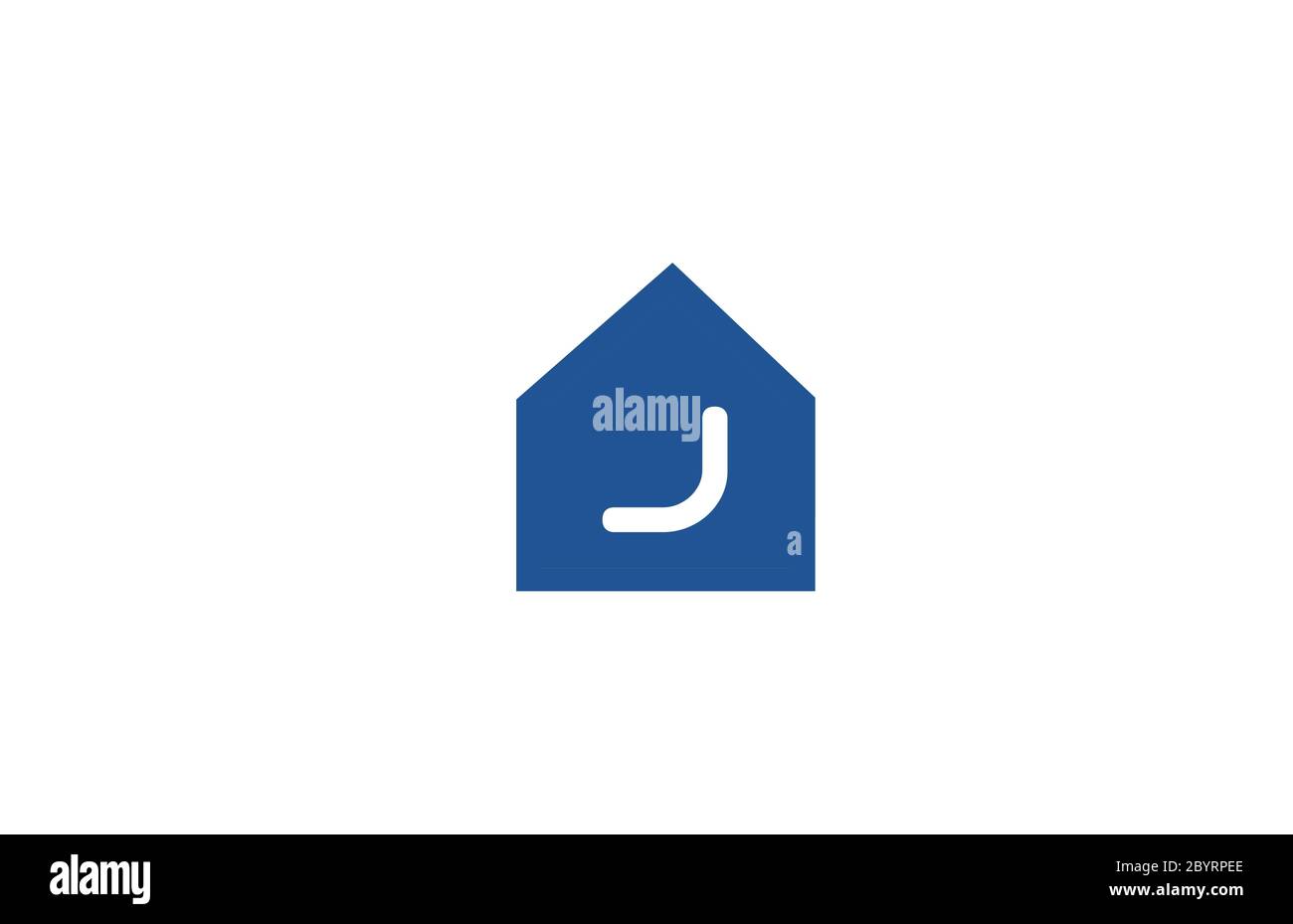 J alphabet letter logo icon for business and company with white blue ...
