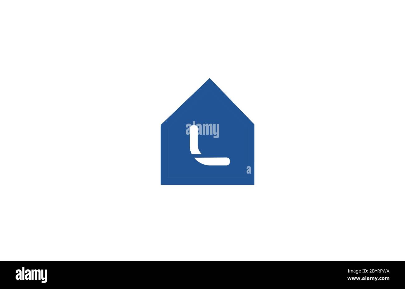 L alphabet letter logo icon for business and company with white blue ...
