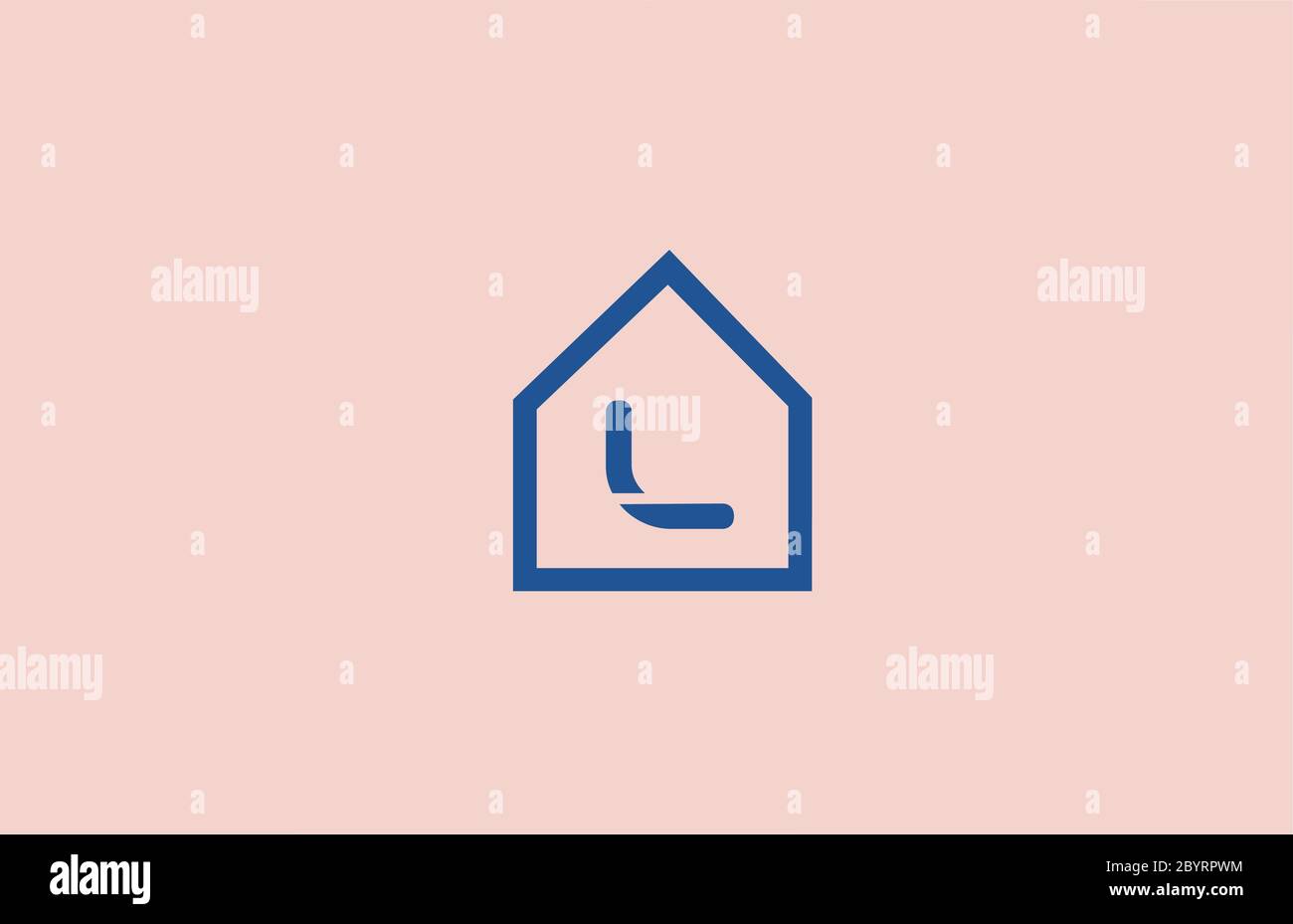 blue pink L alphabet letter logo icon for business and company with ...