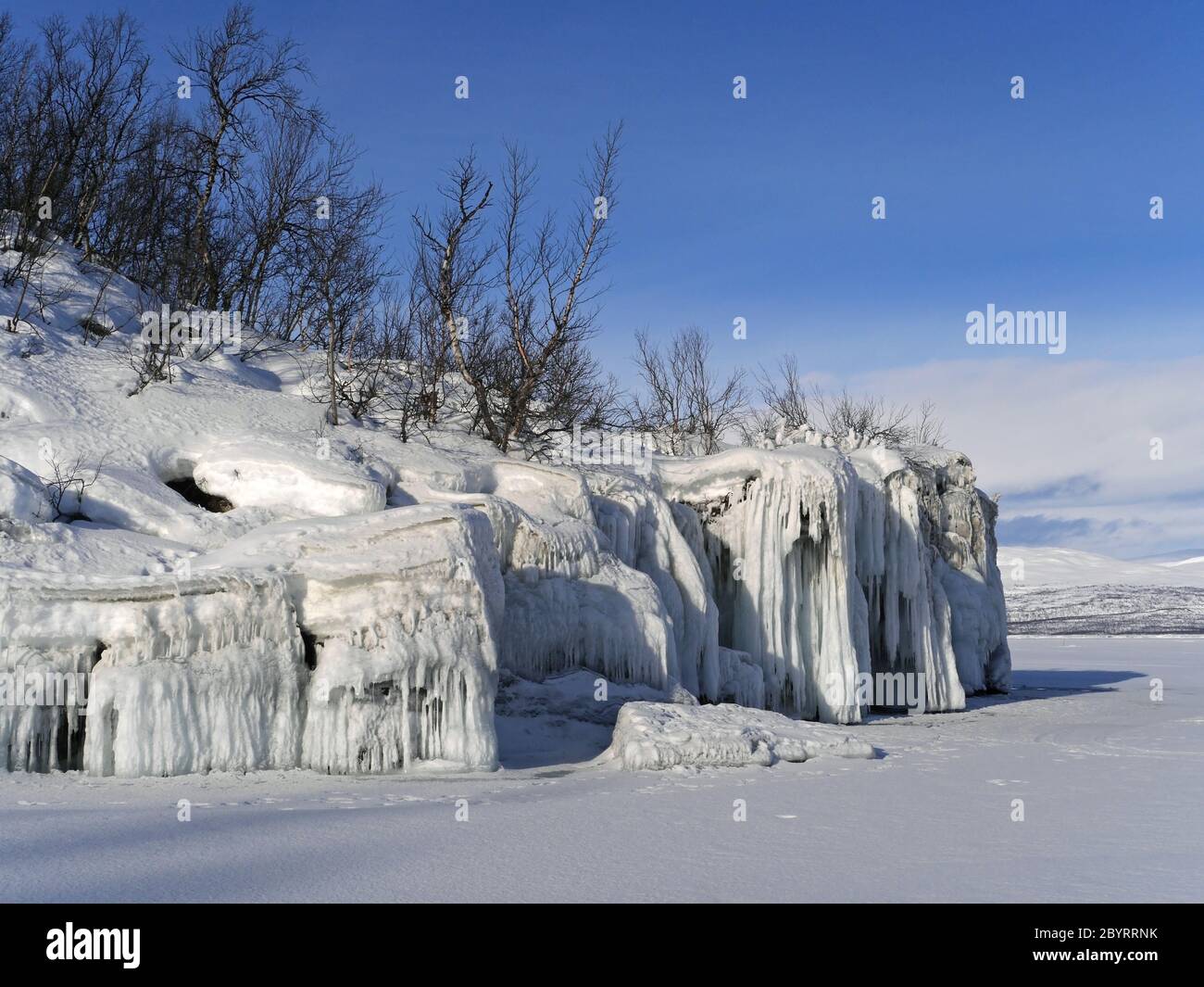winter in swedish lapland Stock Photo