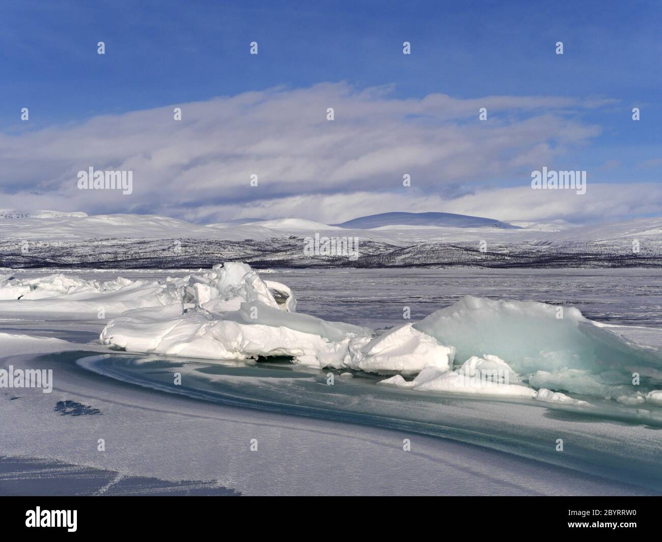 winter in swedish lapland Stock Photo