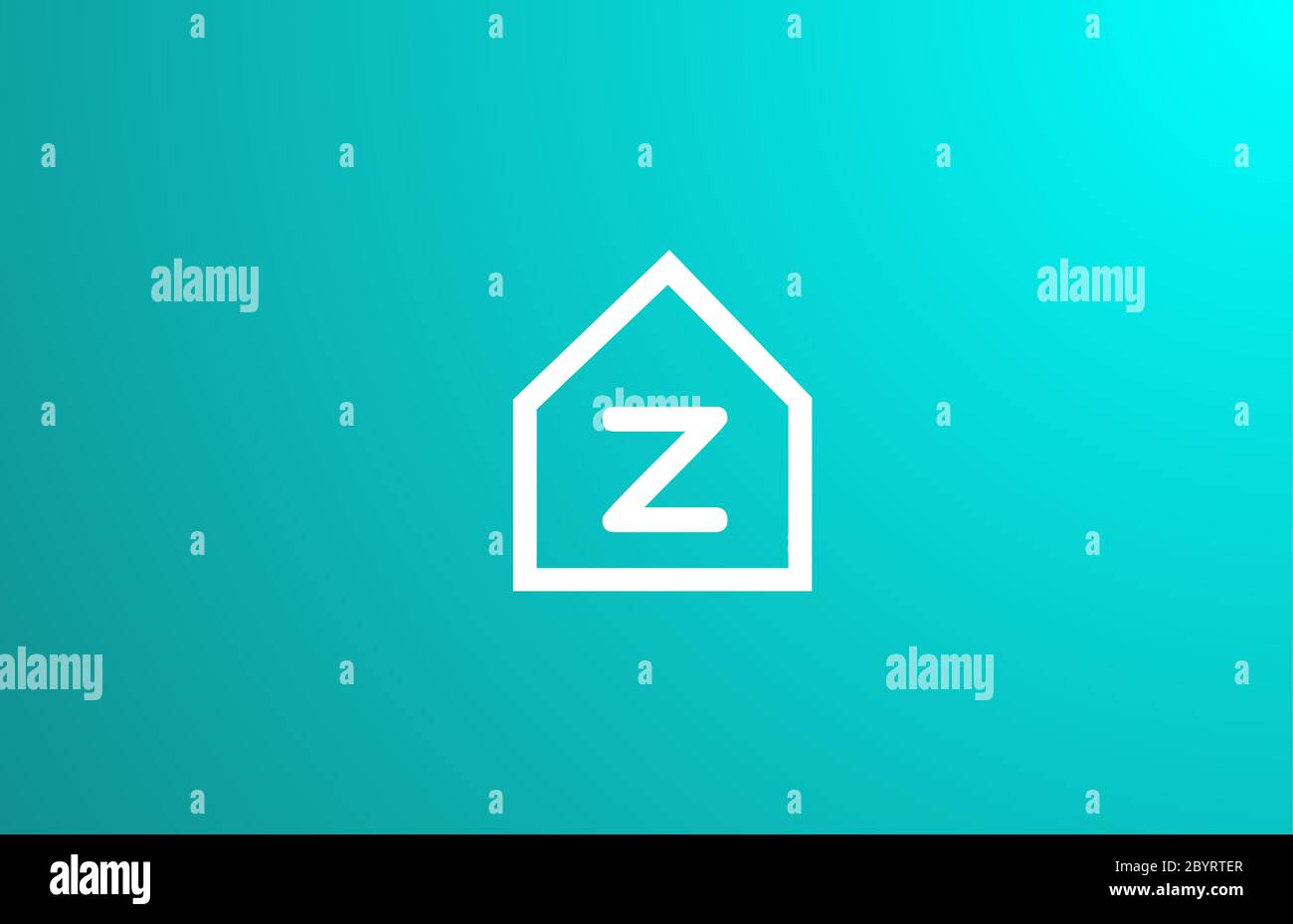 Z alphabet letter logo icon for business and company with green white ...