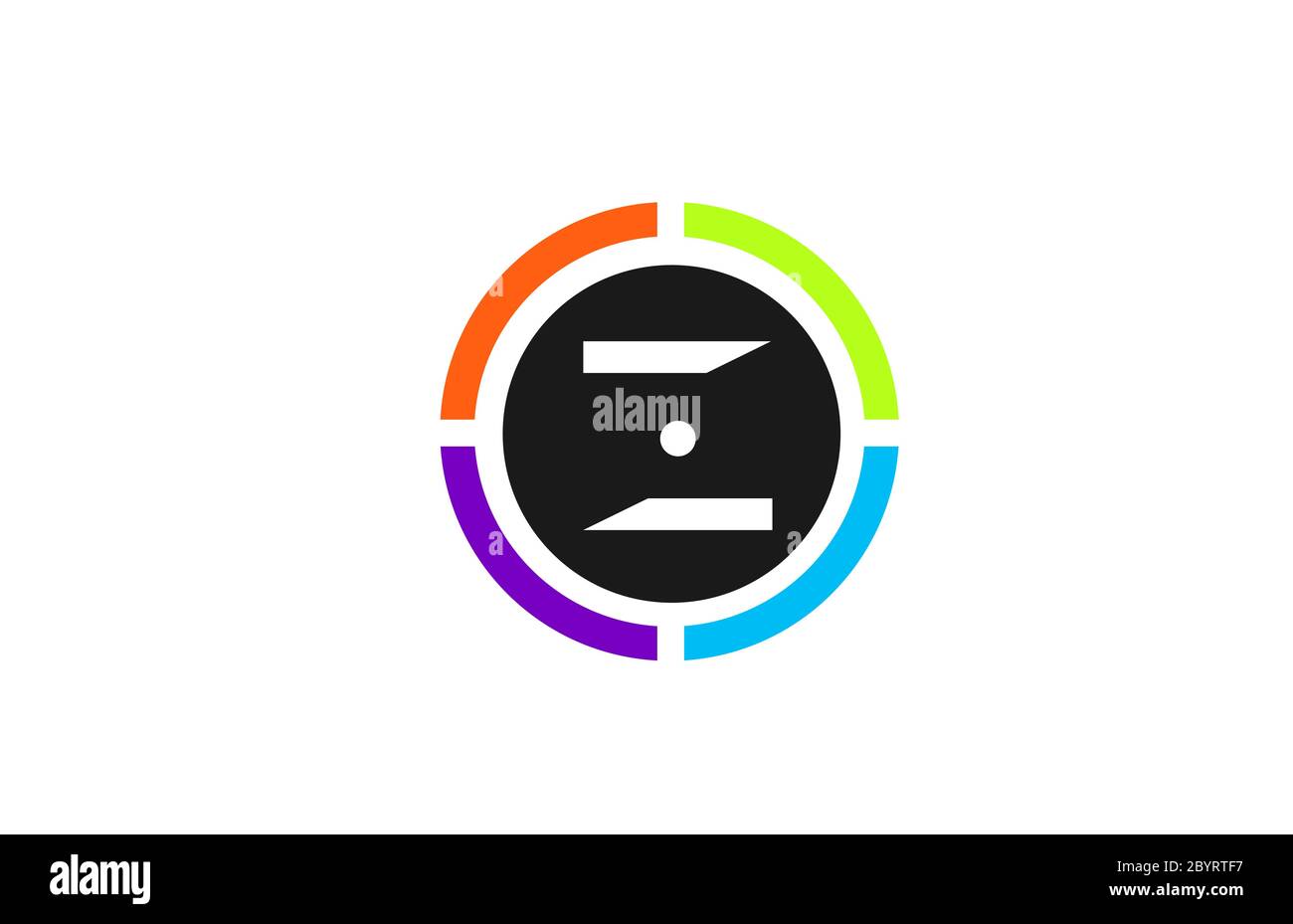 Z colored alphabet letter logo icon design for business and company ...
