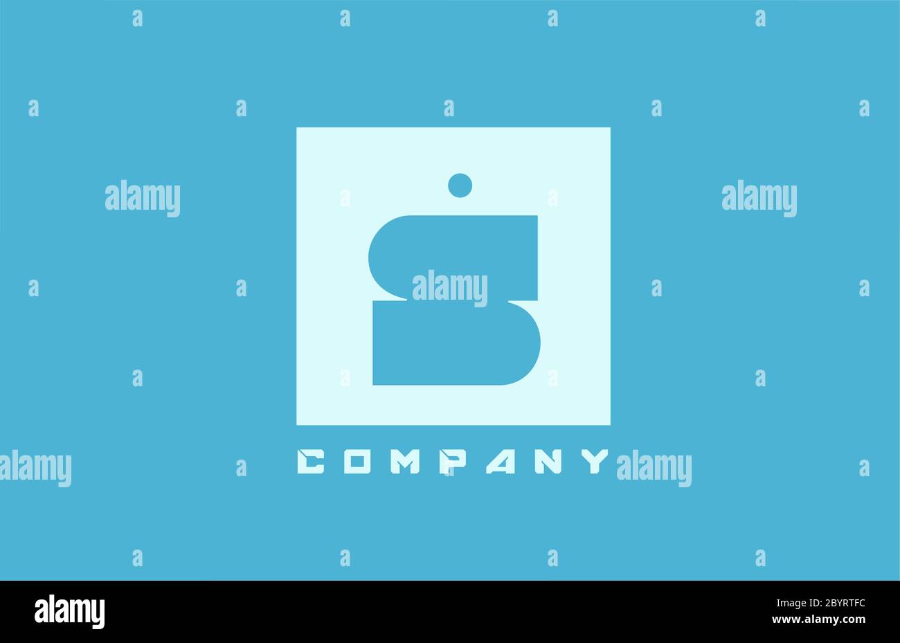 blue white S alphabet letter logo icon for company and business with ...