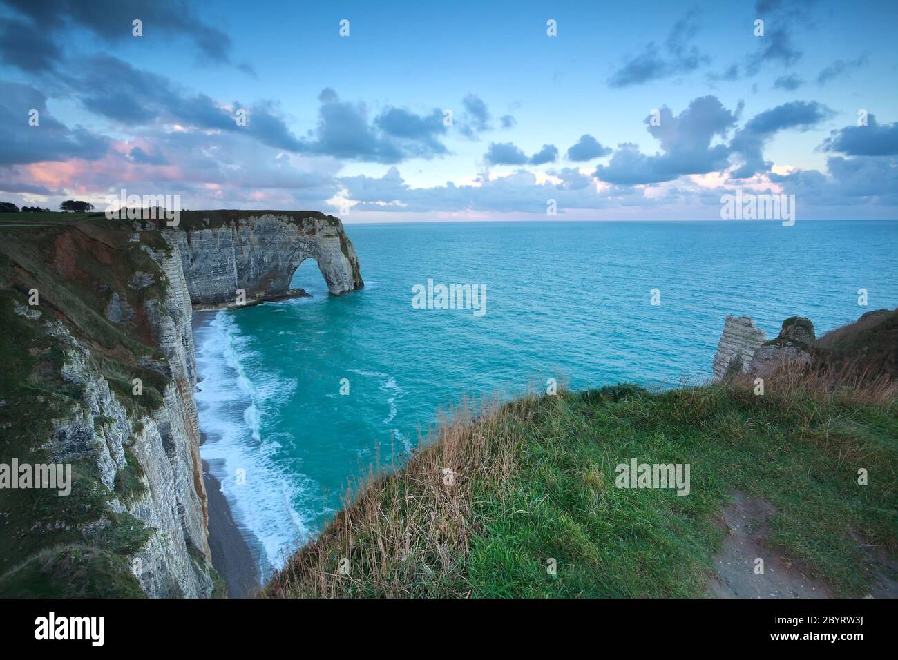 Etretat cliffs with people hi-res stock photography and images - Alamy