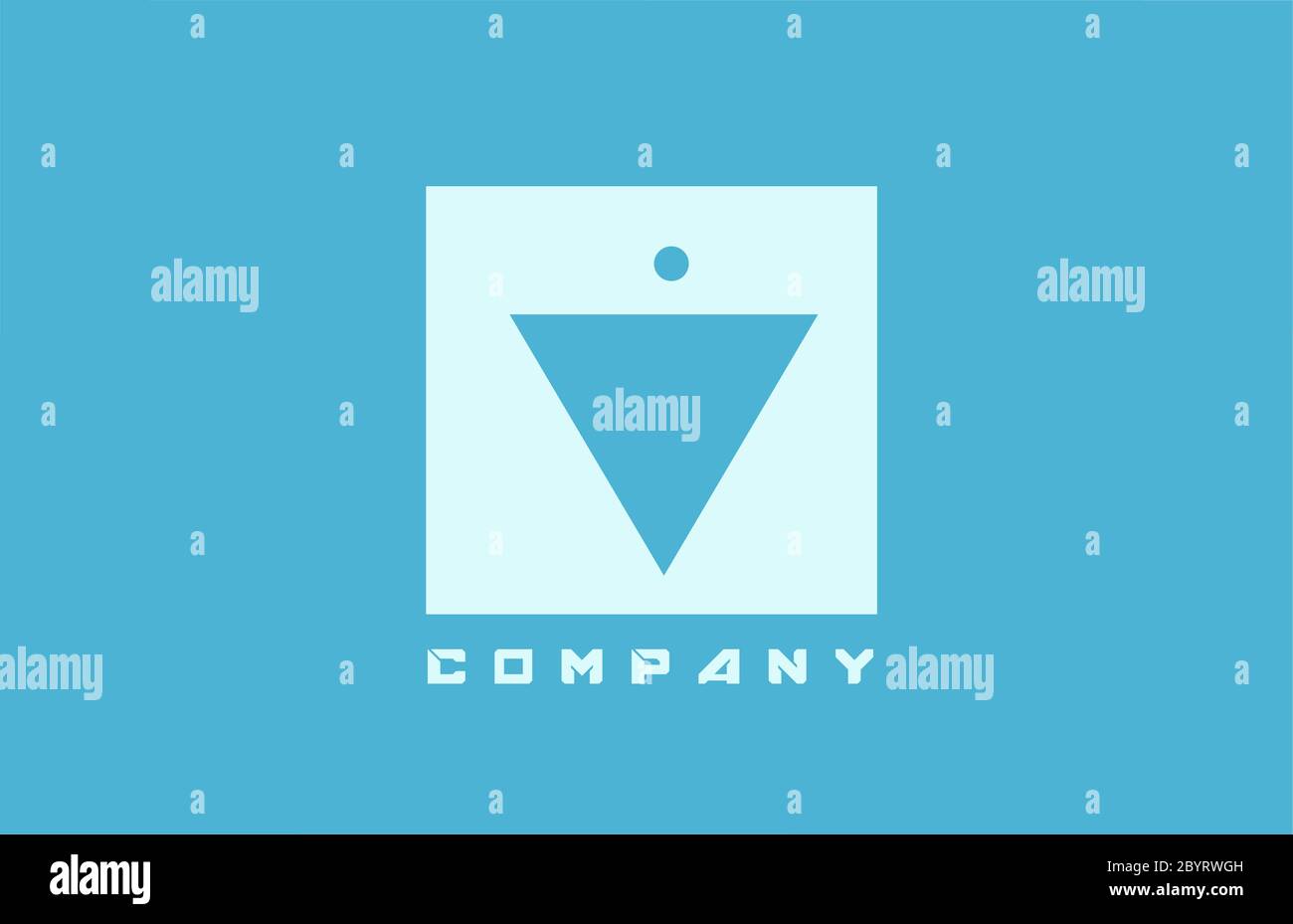 blue white V alphabet letter logo icon for company and business with ...