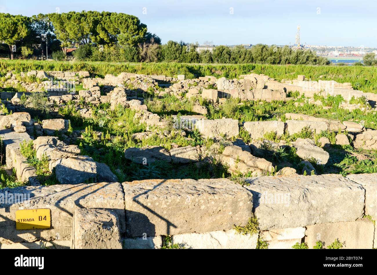 Megara Hyblaea, archeological site, Sicily, Italy Stock Photo