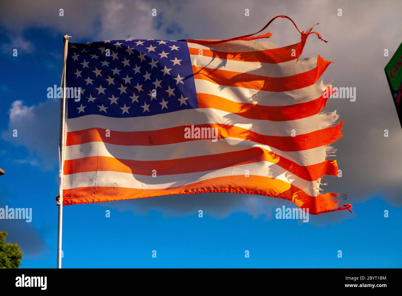 The American Flag Old Glory Flies Proud in the Winds of Change
