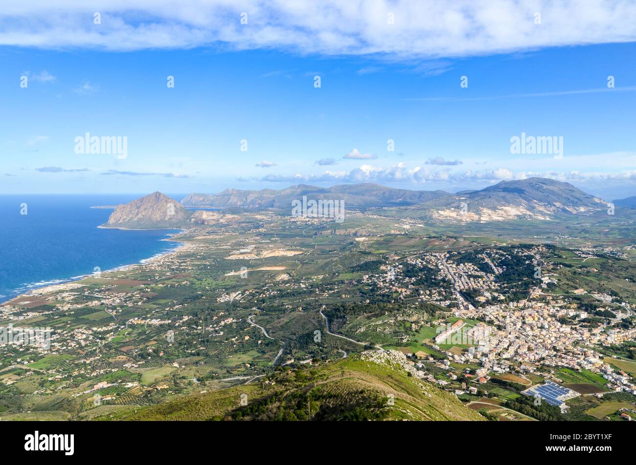 Views from Erica, Sicily, Italy, in winter (December) Stock Photo