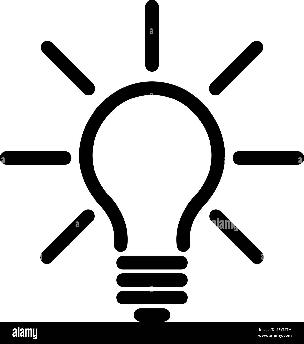 Light bulb icon. Simple black line symbol isolated on white background. Light idea or thinking koncept. Modern vector design element Stock Vector Image Art Alamy