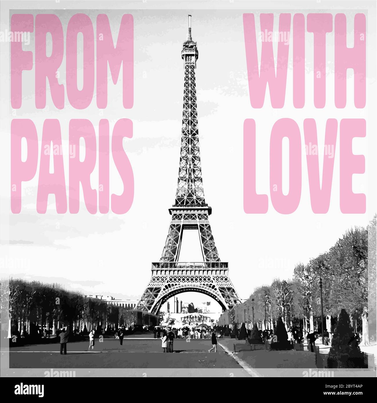 Eiffel tower paris france illustration Stock Vector Images Alamy