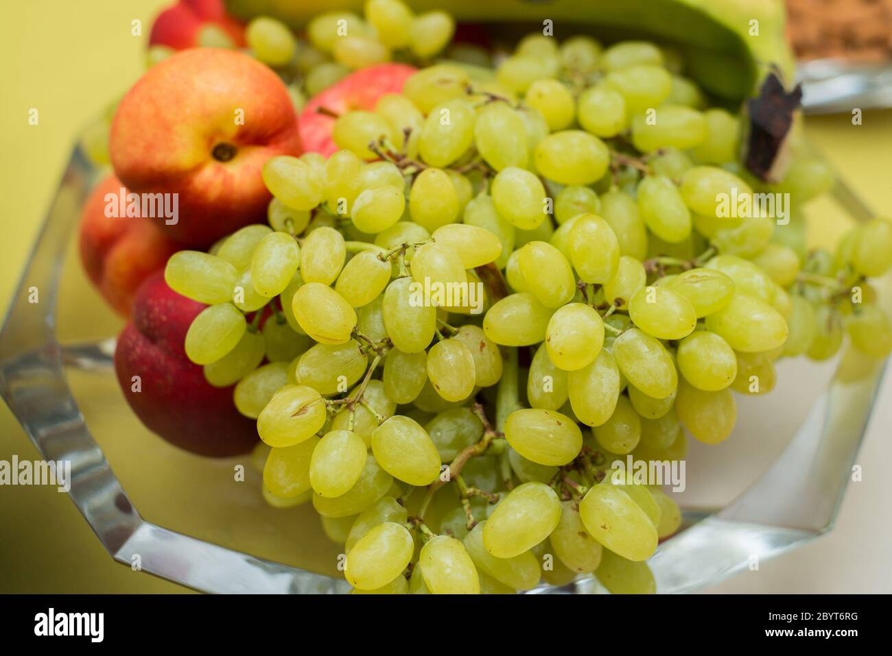Green Grapes In Healthy Eating Concept Stock Photo Alamy